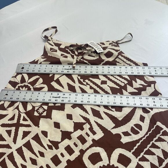 NWT BDG Urban Outfitters Eva Printed Brown Mini Shift Dress Size Large New - Picture 4 of 6